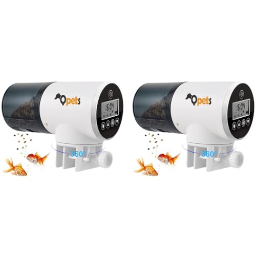 Qpets® Automatic Fish Feeder Timer Turtle Food Tank Accessories Aquarium Plastic Auto for Marine Aquariums Pond 11 Cm X 5 Cm X 15 2 PCS Qpets® Automatic Fish Feeder Timer Turtle Food Tank Accessories Aquarium Plastic Auto for Marine Aquariums Pond 11 Cm X 5 Cm X 15 2 PCS